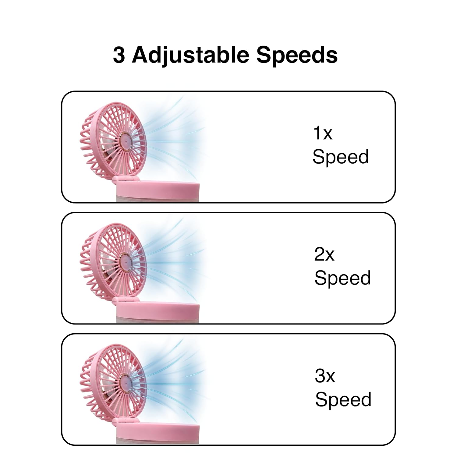 Mist Rechargeable Fan with 7-Color Night Light & Humidifier – Portable, 3-Speed Cooling, 1200mAh Battery (3-Hour Backup),